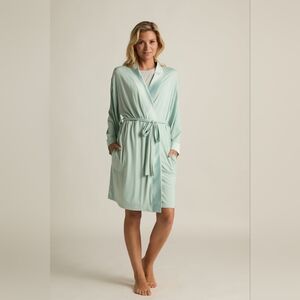 Faceplant Bamboo Kimono Robe in Aqua Sm/Med
